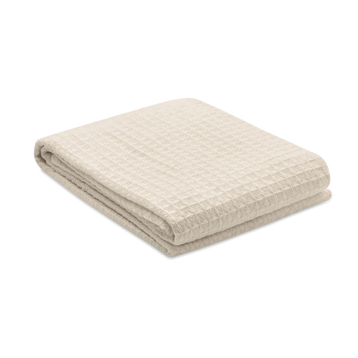 Cotton wafle blanket 350 gr/m² - GUSTO - beige