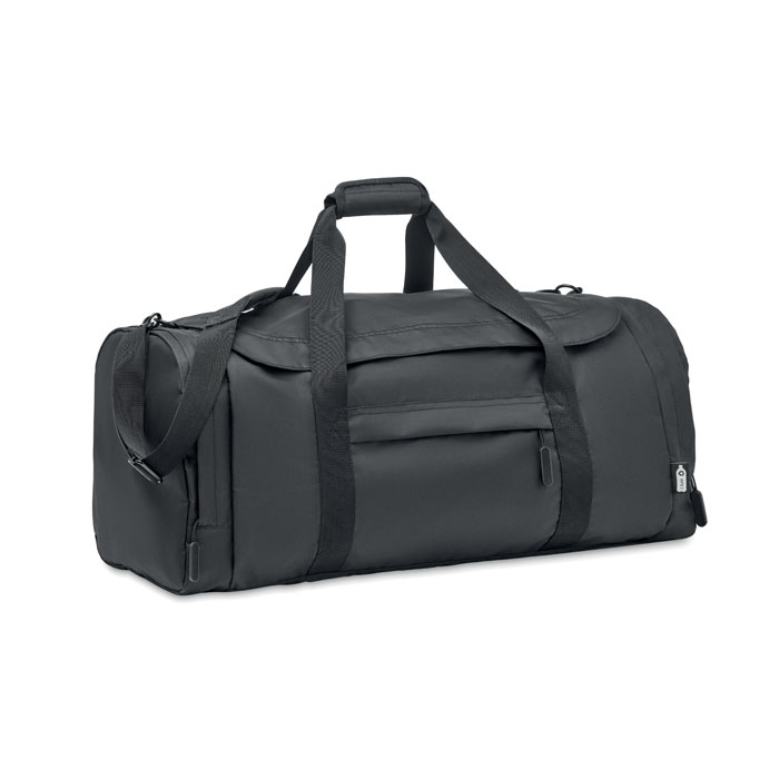 Large sports bag in 300D RPET - VALLEY DUFFLE - black