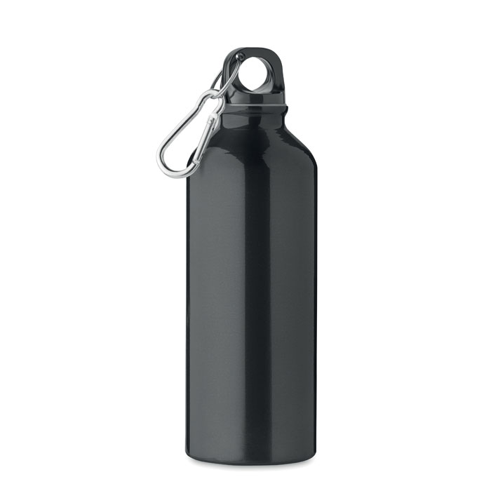 Recycled aluminium bottle 500ml - REMOSS - black