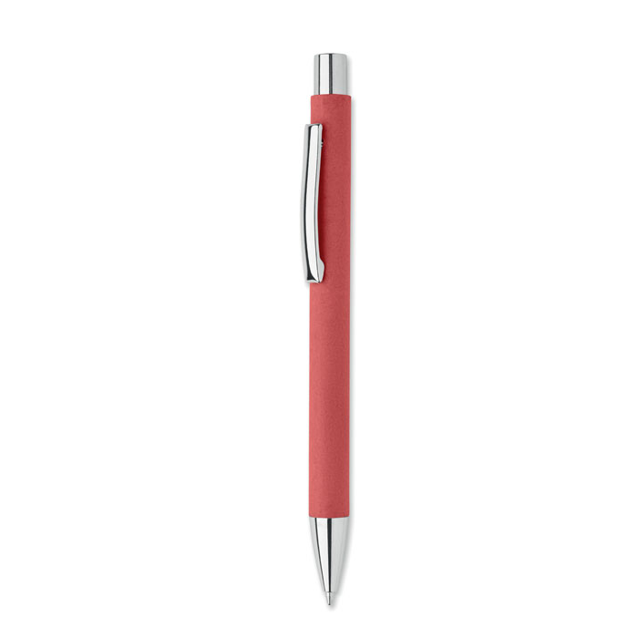 Recycled paper push ball pen - OLYMPIA - red