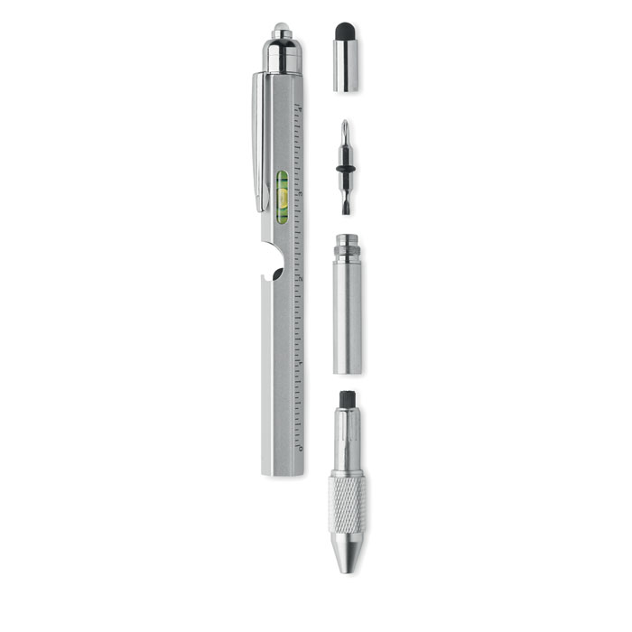 Kugelschreiber Multifunktion - RETOOL - mattes Silber