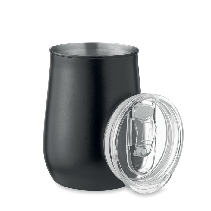 Recycled stainless steel mug - URSA - black