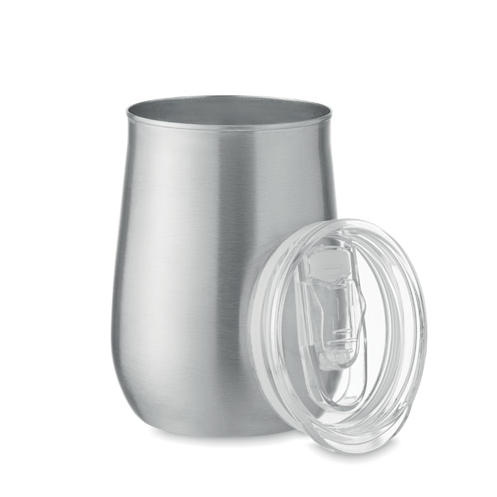 Recycled stainless steel mug - URSA - matt silver