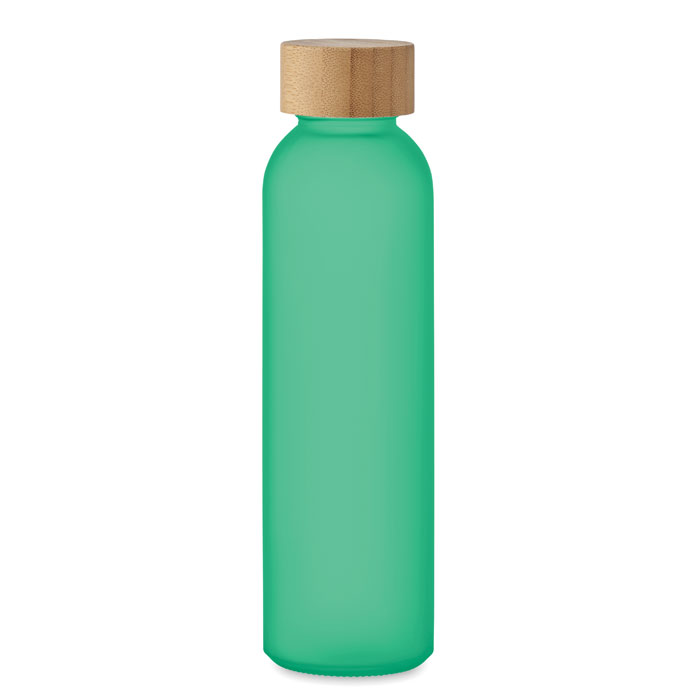 Frosted glass bottle 500ml - ABE - transparent green
