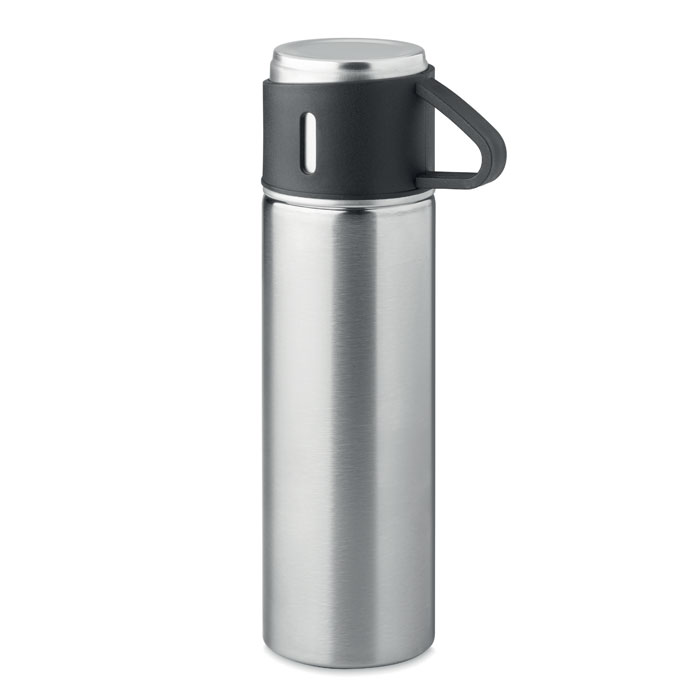 Láhev s dvojitou stěnou 420 ml - TONIA - stříbrná mat