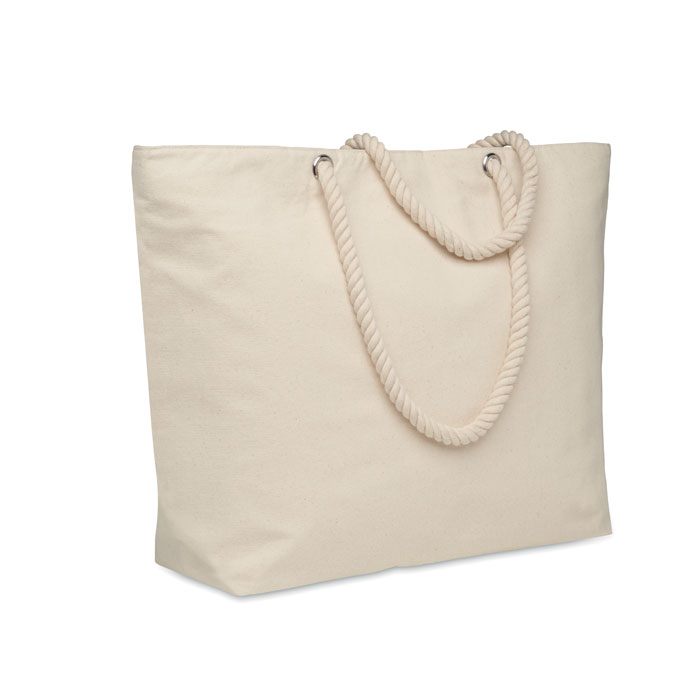 Beach cooler bag in cotton - HEAVEN - beige