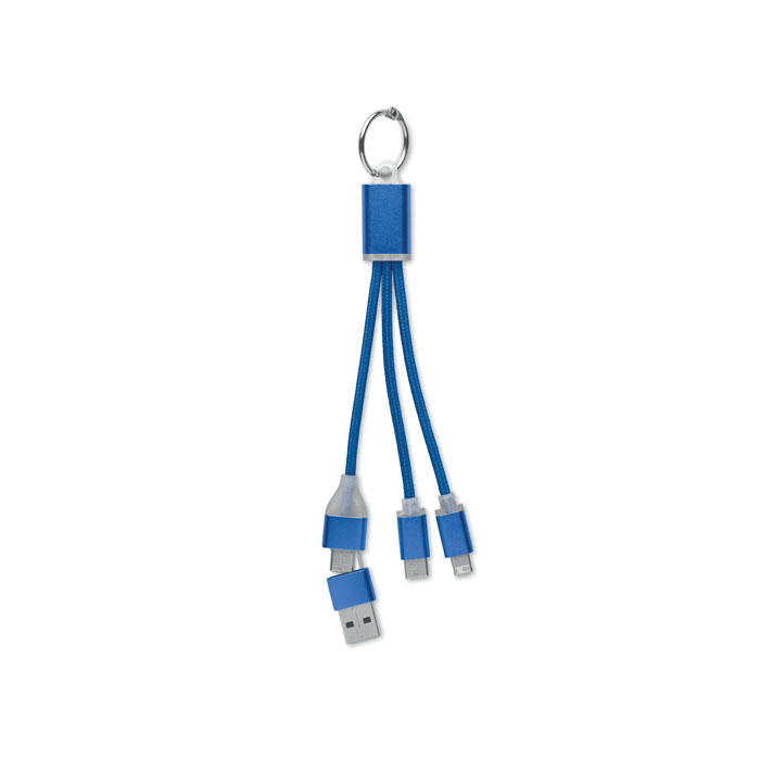 Nabíjecí kabel 4v1, typ C - BLUE - královsky modrá