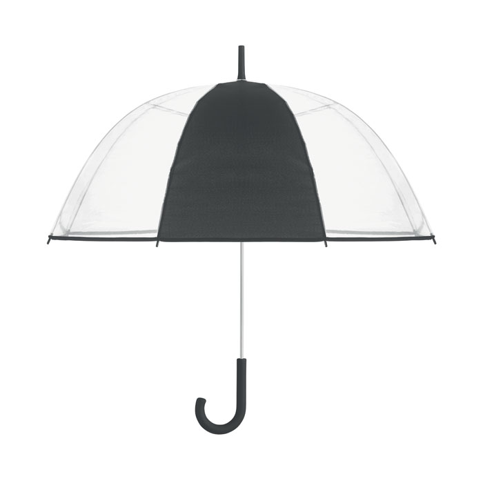Průhledný 23palcový deštník - GOTA - černá