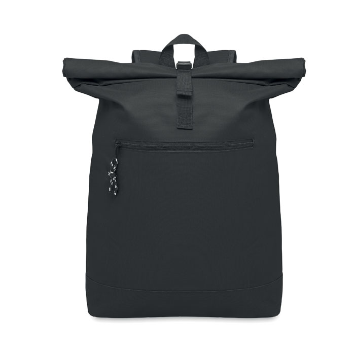 600Dpolyester rolltop backpack - IREA - black