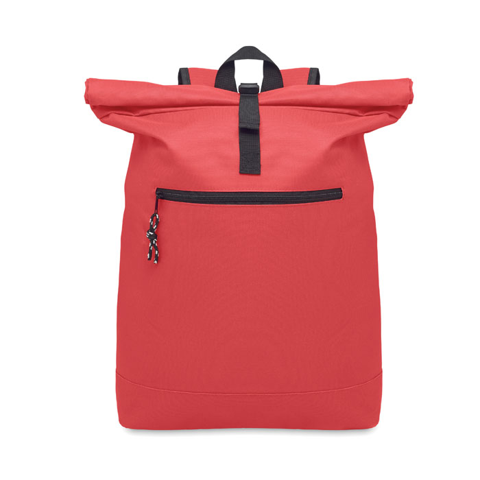 600Dpolyester rolltop backpack - IREA - red