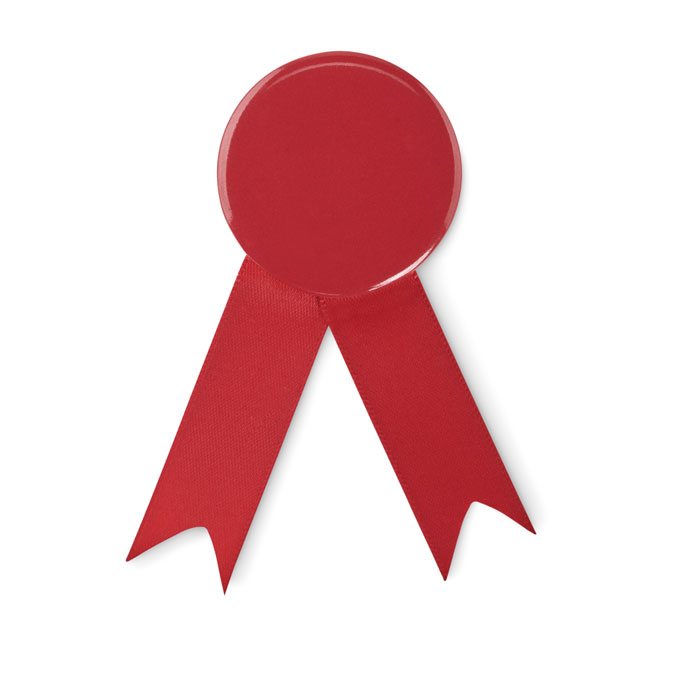 Ribbon style badge pin - LAZO - red