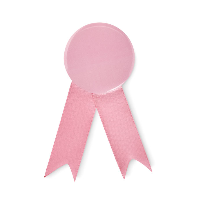 Ribbon style badge pin - LAZO - pink