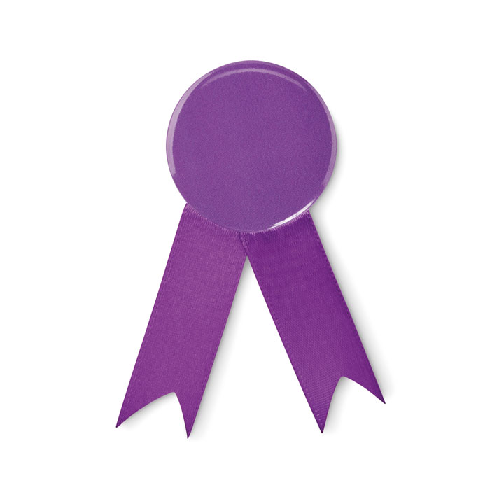 Ribbon style badge pin - LAZO - violet