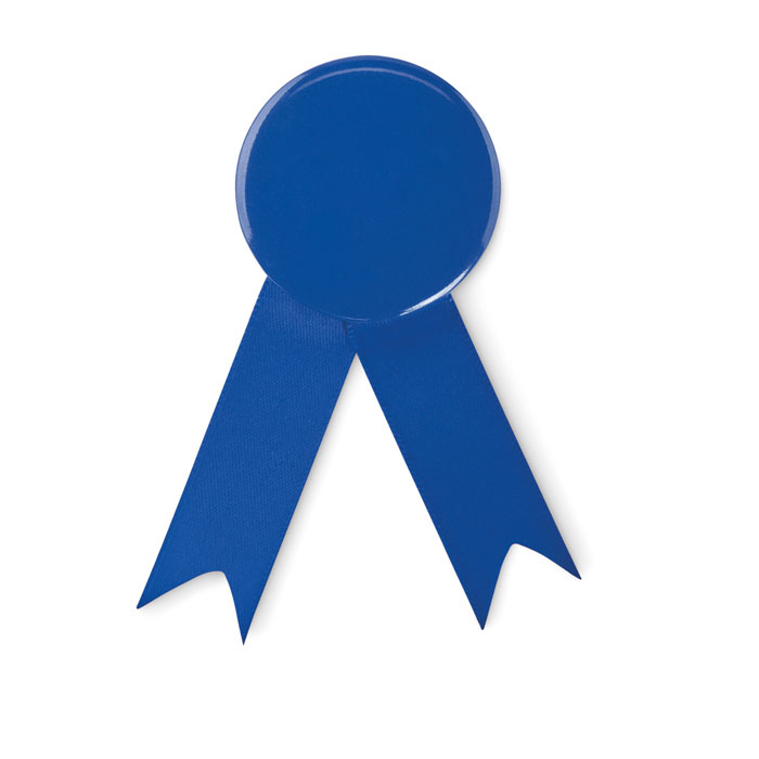 Ribbon style badge pin - LAZO - royal blue