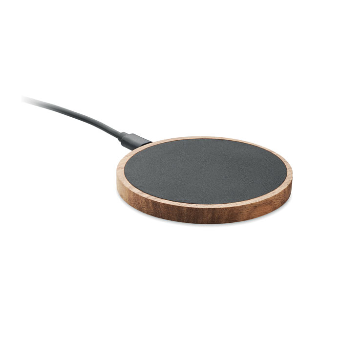 Wireless charger in acacia 15W - ACAWAI - black