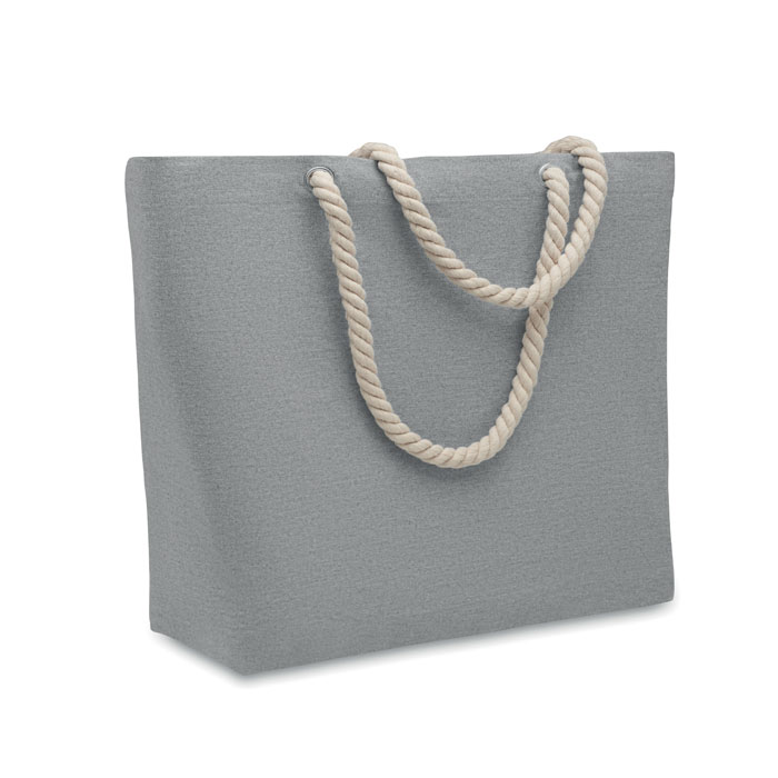Cord handle beach bag 220gr/m² - MARE - grey