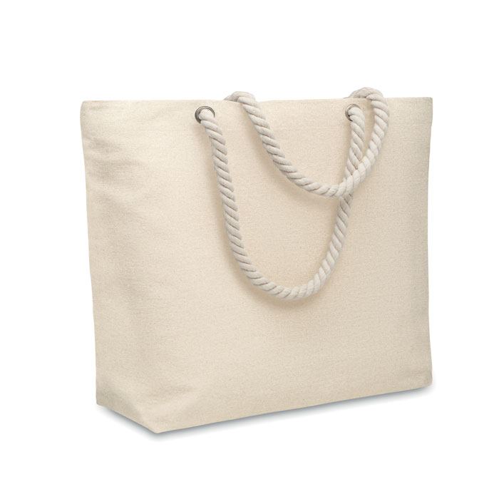 Cord handle beach bag 220gr/m² - MARE - beige