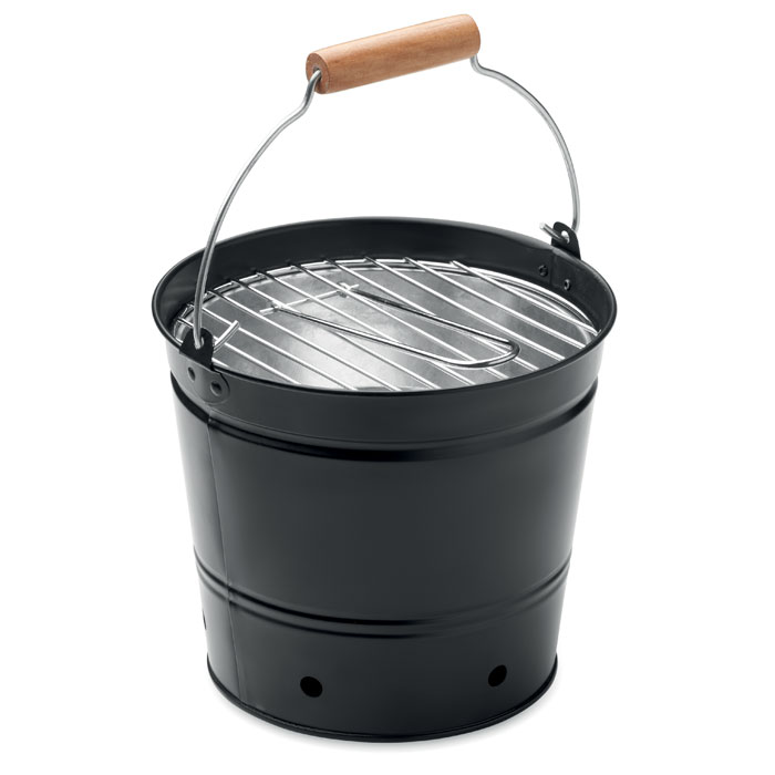 Přenosný grilovací kbelík - BBQTRAY - čierna