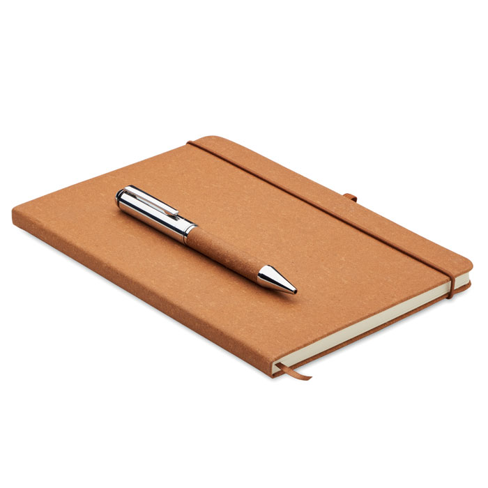 Recycled leather notebook set - ELEGANOTE - beige