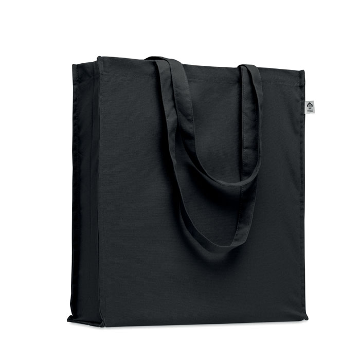 Organic cotton shopping bag - BENTE COLOUR - black