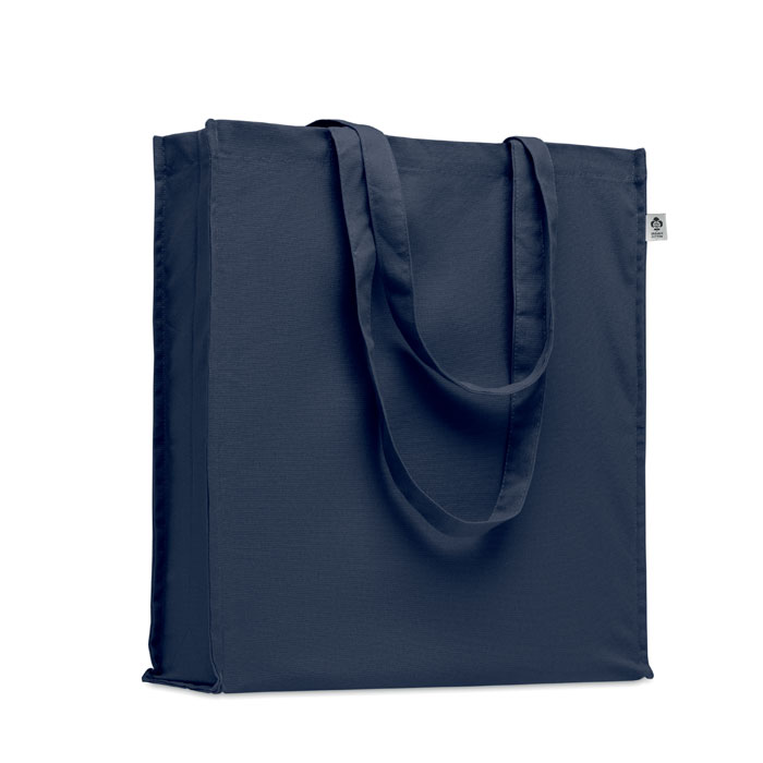 Organic cotton shopping bag - BENTE COLOUR - blue