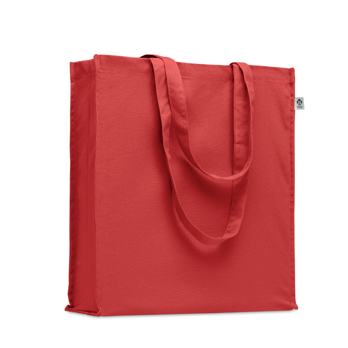 Organic cotton shopping bag - BENTE COLOUR - red