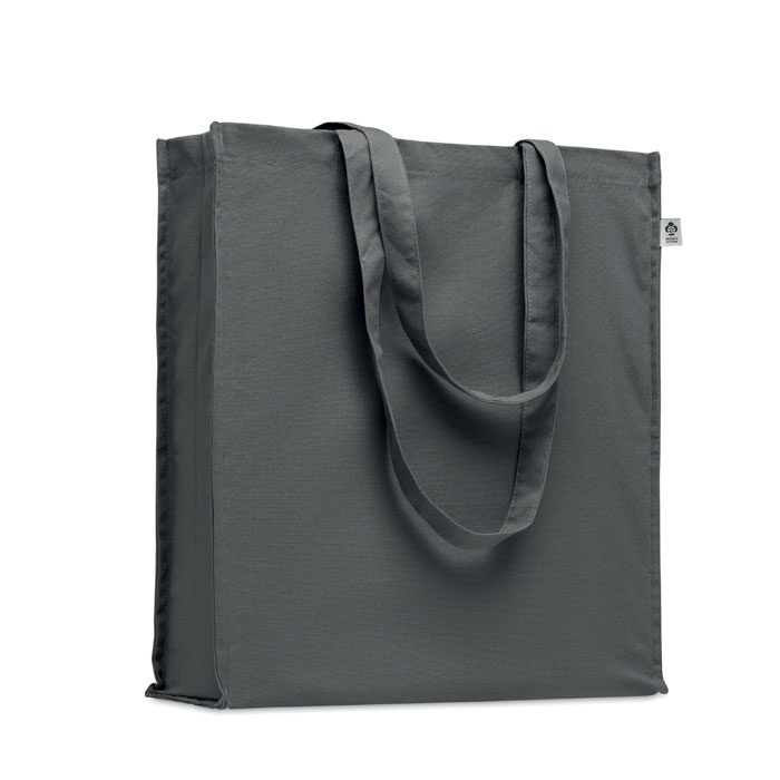 Organic cotton shopping bag - BENTE COLOUR - stone grey