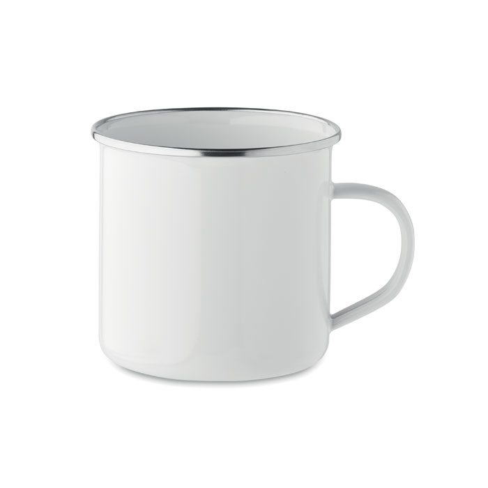 Enamel layer sublimation mug - PLATEADO L - white