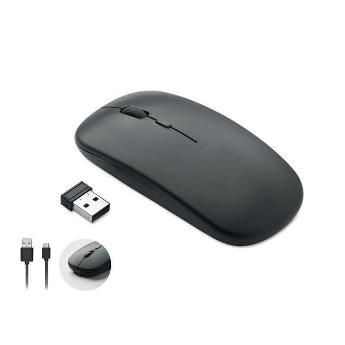 Rechargeable wireless mouse - CURVY C - black