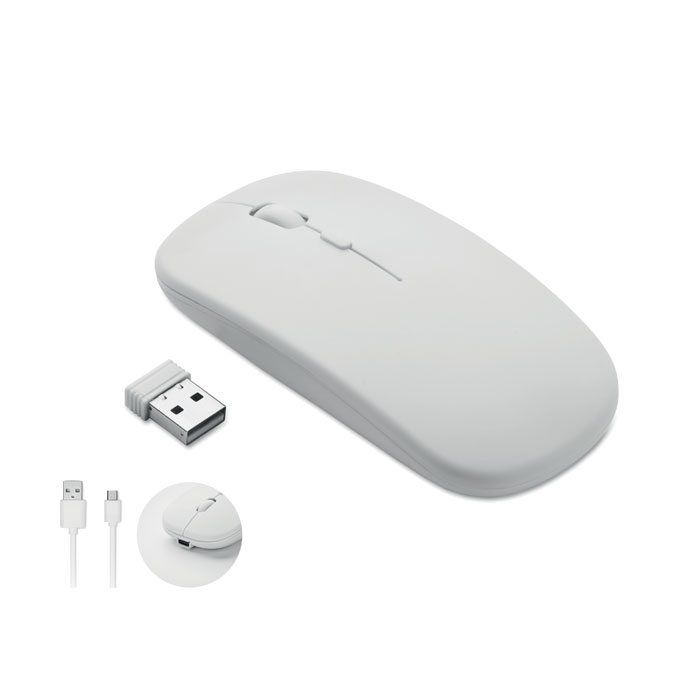 Rechargeable wireless mouse - CURVY C - white
