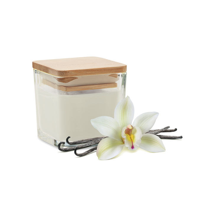 Squared fragranced candle 50gr - PILA - white
