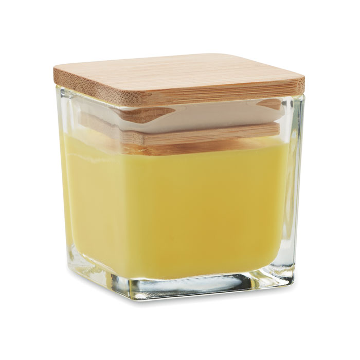 Squared fragranced candle 50gr - PILA - yellow