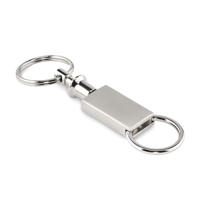 Schlüsselring 2in1 - KEYSPLIT - mattes Silber