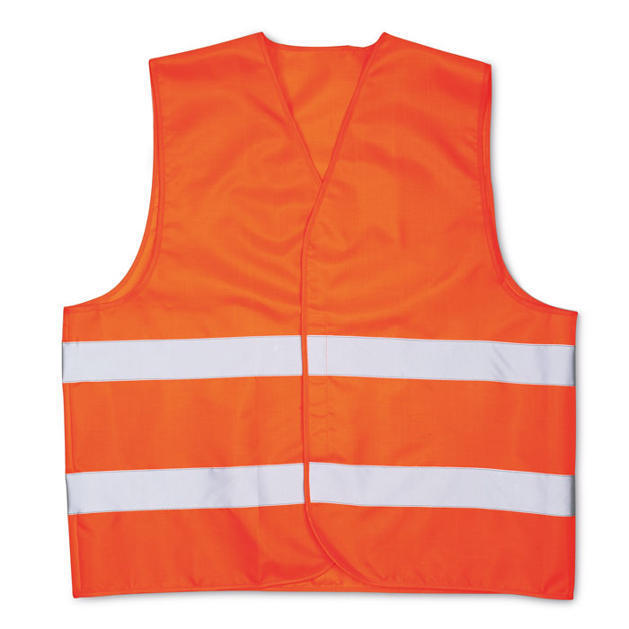 Knitted material waistcoat - VISICOAT - orange