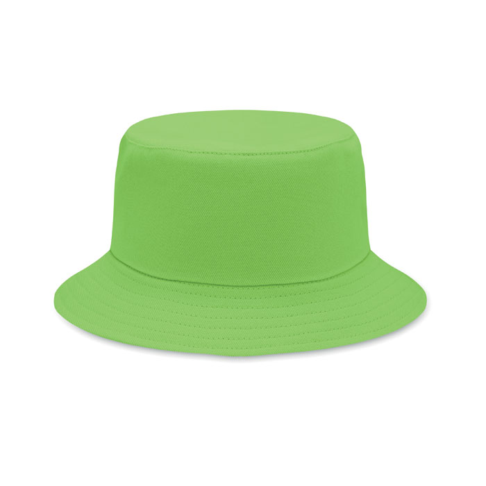 Brushed 260gr/m² cotton sunhat - MONTI - lime