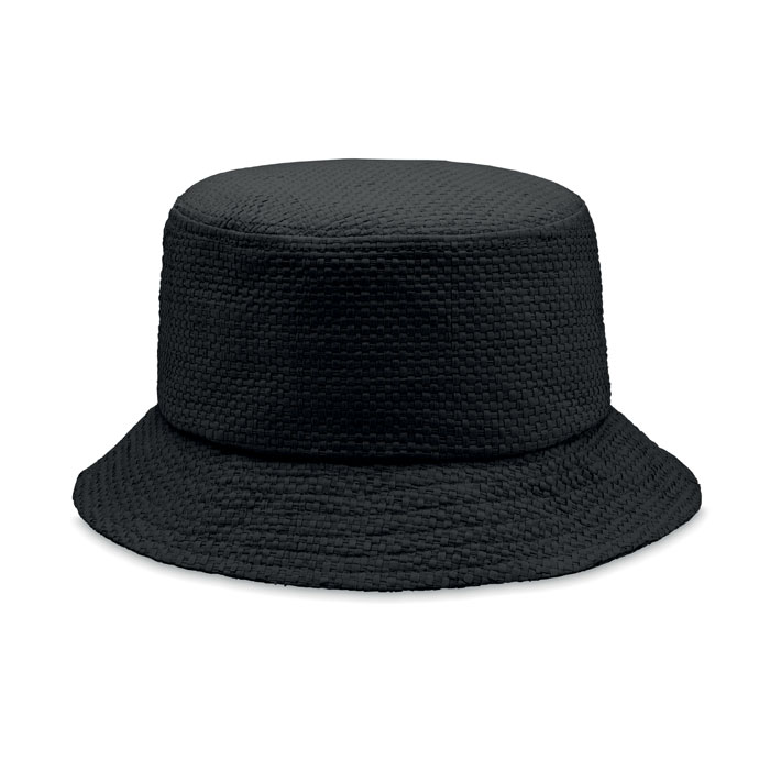 Papírový slaměný klobouček - BILGOLA+ - černá