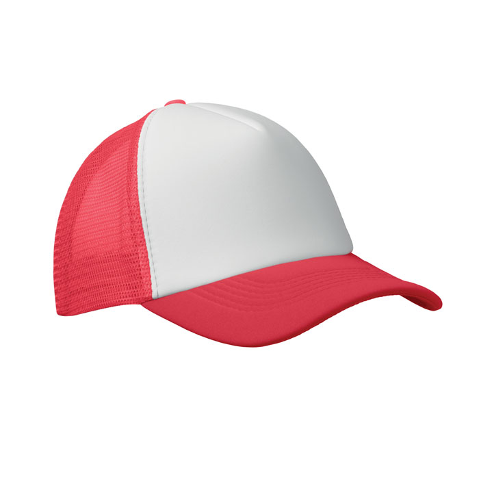 Truckers cap - BUBBLE - white/red