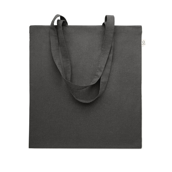 Recycled cotton shopping bag - VIVEKA COLOUR - black