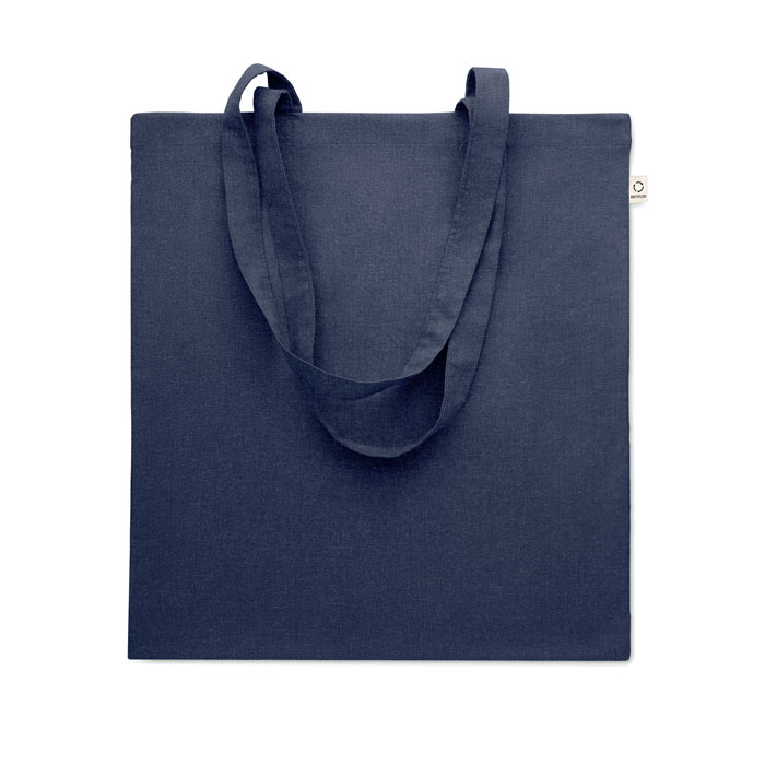 Recycled cotton shopping bag - VIVEKA COLOUR - blue