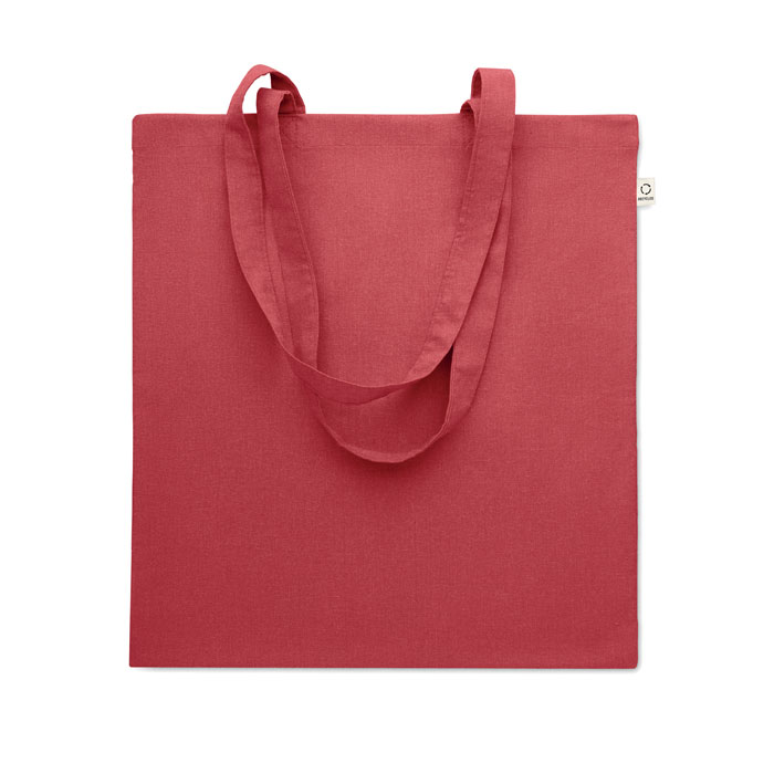 Recycled cotton shopping bag - VIVEKA COLOUR - red