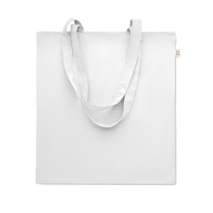 Recycled cotton shopping bag - VIVEKA COLOUR - white