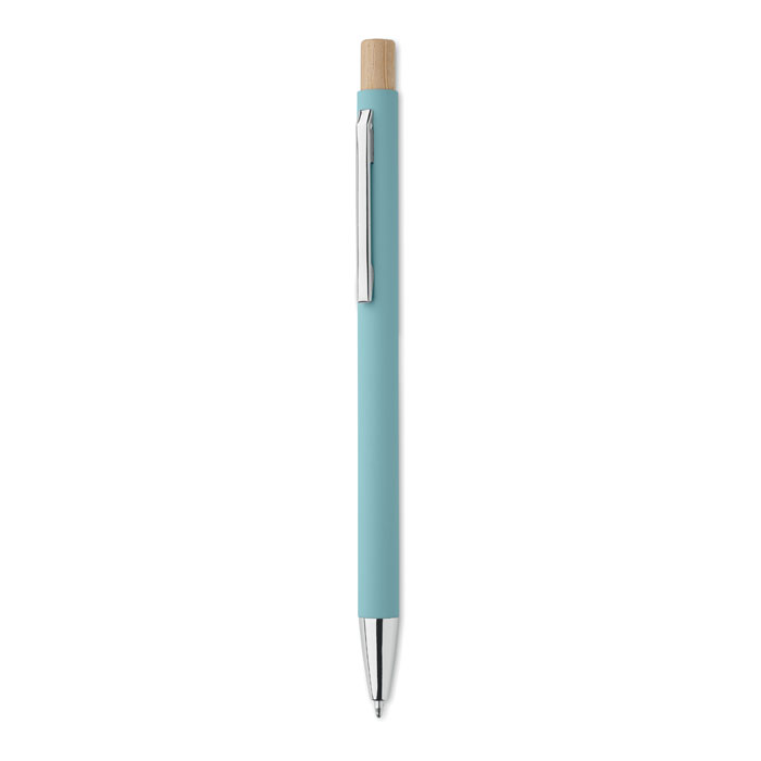 Recycled aluminium ball pen - BERGAMO - baby blue