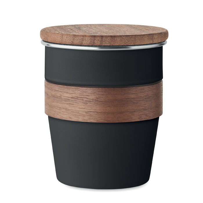 Einwandiger Becher 350 ml - WALNUT - schwarz