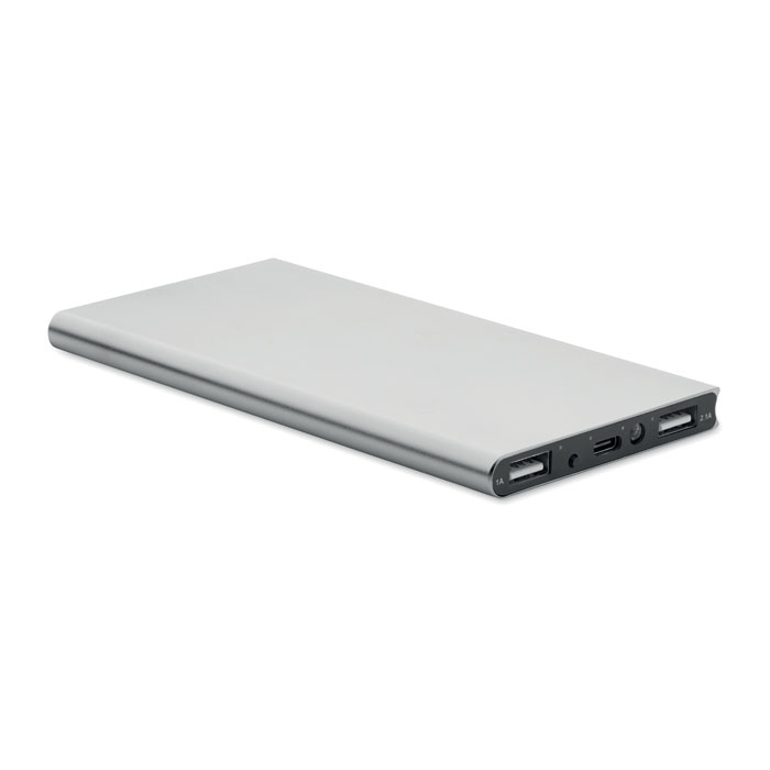 Power bank 8000 mAh - POWERFLAT8C - matt silver