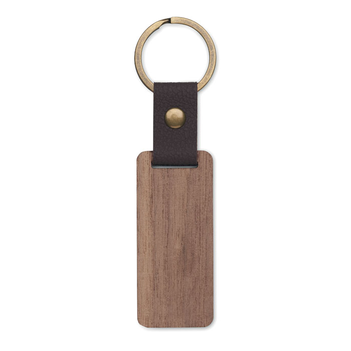 Key ring in walnut and PU - NAWKEY - wood