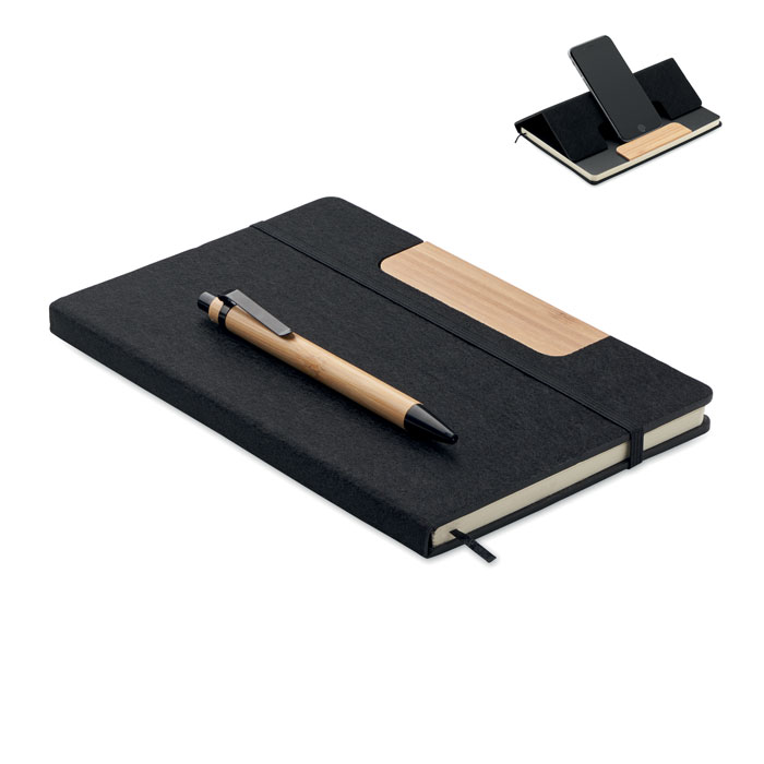 A5 RPET notebook set - NOTEMIX - black