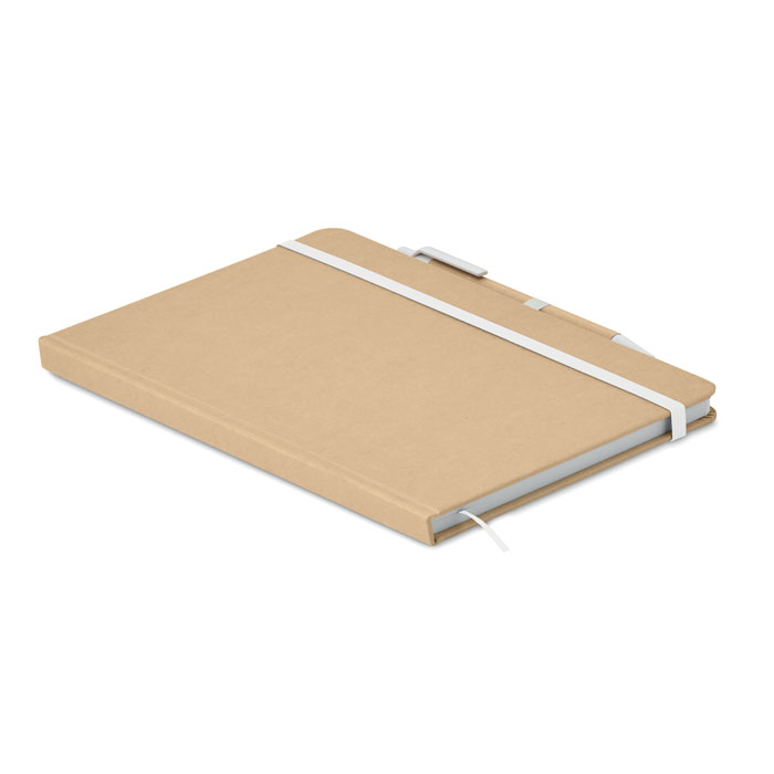 A5 notebook in recycled carton - CARATIL - white