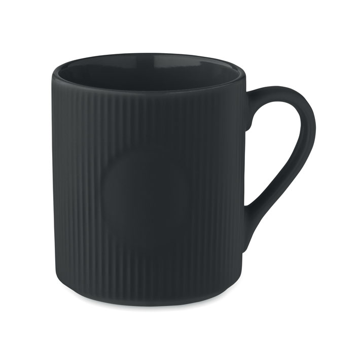 Keramikbecher matt 340ml - RIBMUG - schwarz