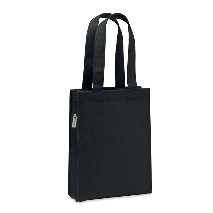 Small RPET felt gift bag - FELTOTE - black