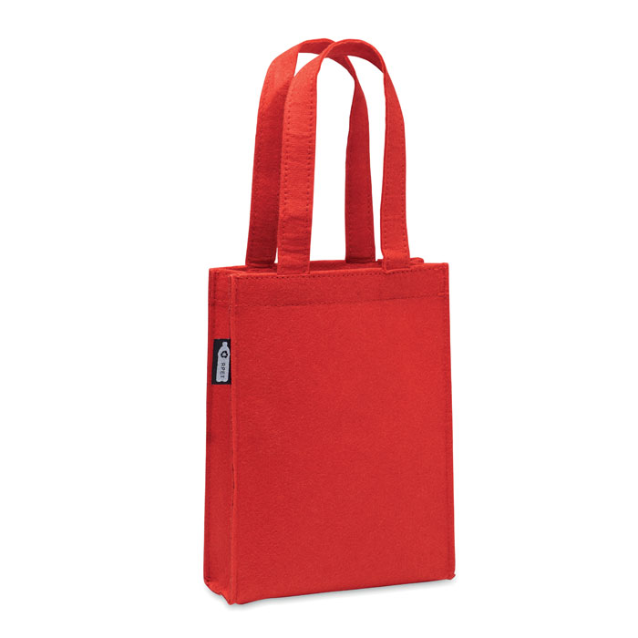 Small RPET felt gift bag - FELTOTE - red